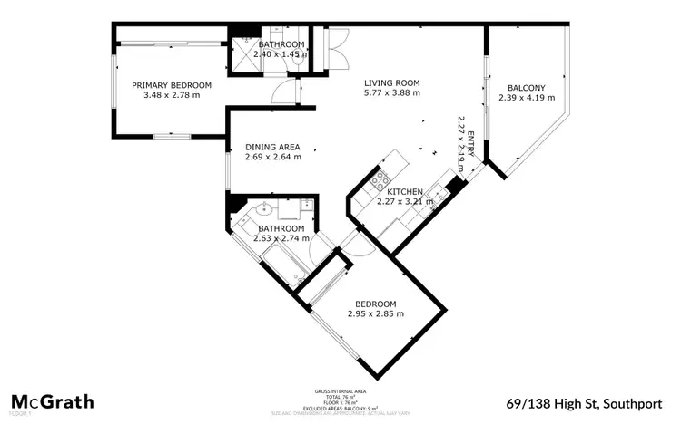 Floorplan of Homely apartment listing, 69/138 High Street, Southport QLD 4215