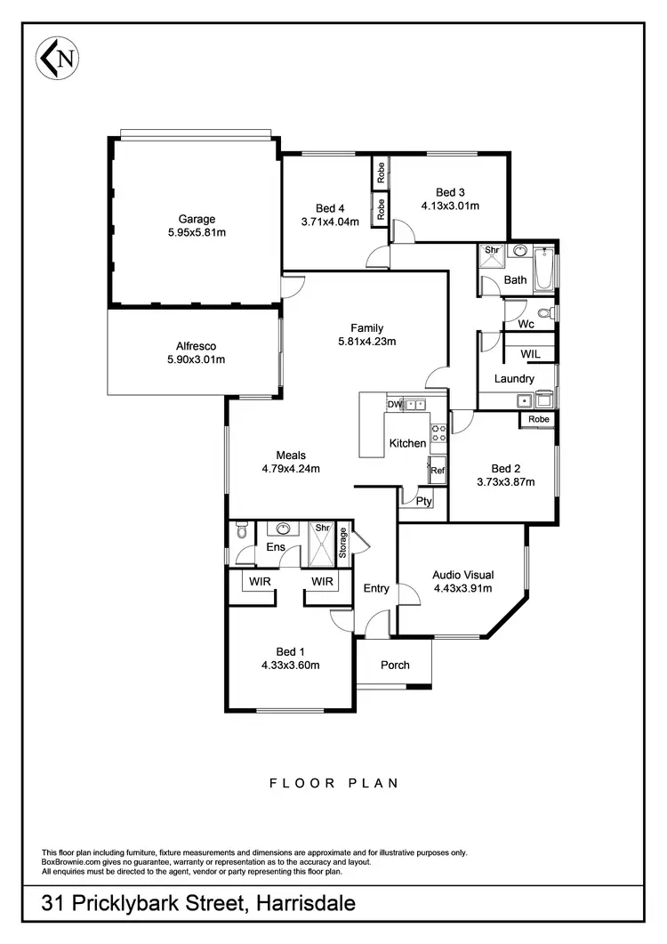 Floorplan of Homely house listing, 31 Pricklybark Street, Harrisdale WA 6112