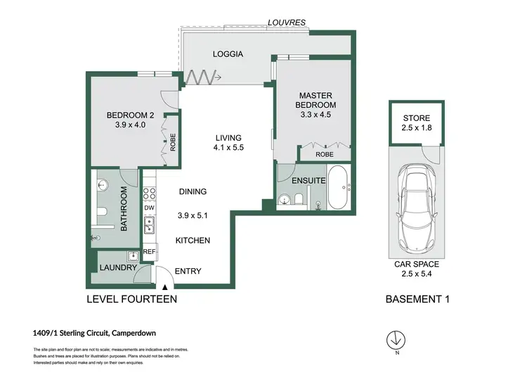 Floorplan of Homely apartment listing, 1409/1 Sterling Circuit, Camperdown NSW 2050