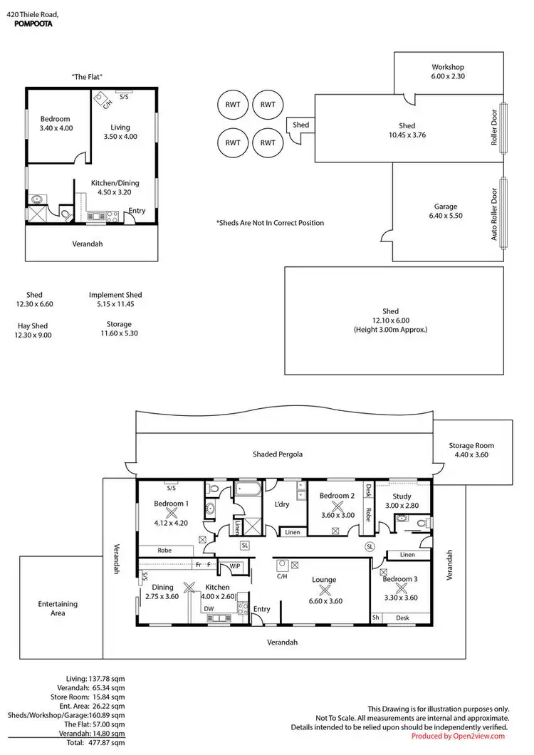 Floorplan of Homely house listing, 420 Thiele Road, Pompoota SA 5238