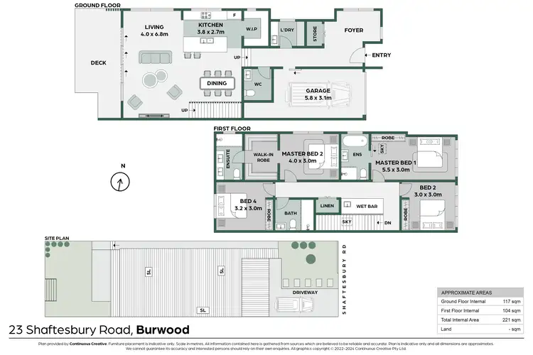Floorplan of Homely semi-detached listing, 23 Shaftesbury Road, Burwood NSW 2134