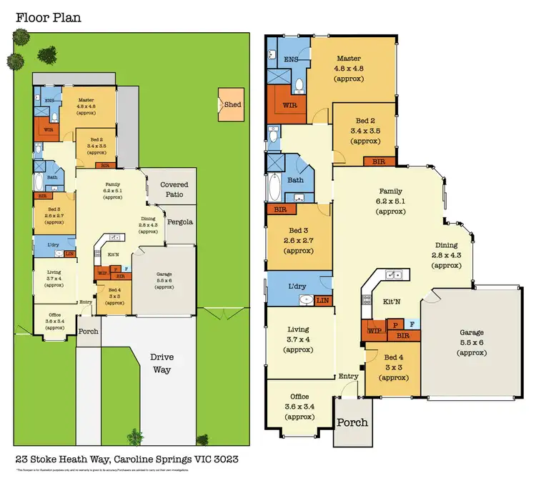 Floorplan of Homely house listing, 23 Stoke Heath Way, Caroline Springs VIC 3023