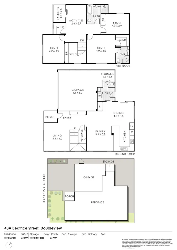 Floorplan of Homely townhouse listing, 48A Beatrice Street, Doubleview WA 6018