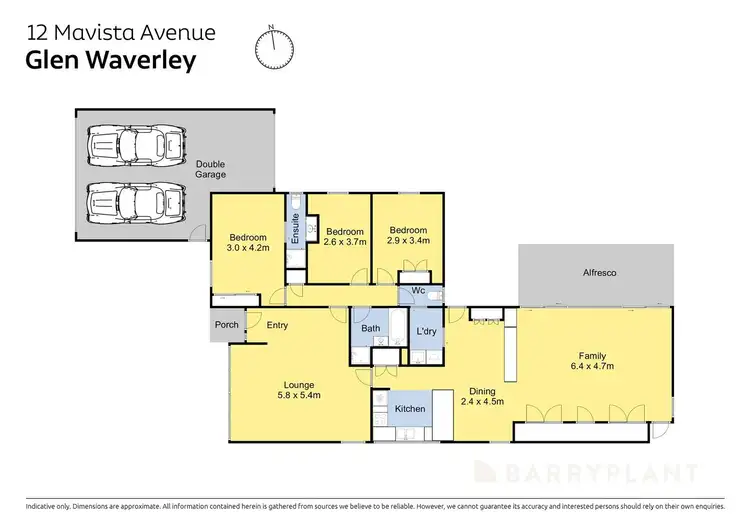 Floorplan of Homely house listing, 12 Mavista Avenue, Glen Waverley VIC 3150