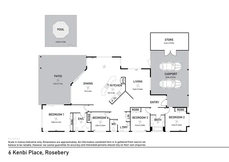 Floorplan of Homely house listing, 6 Kenbi Place, Rosebery NT 832