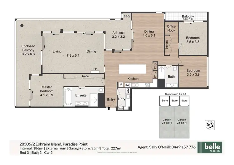 Floorplan of Homely apartment listing, 28506 Ephraim Island Parade, Paradise Point QLD 4216