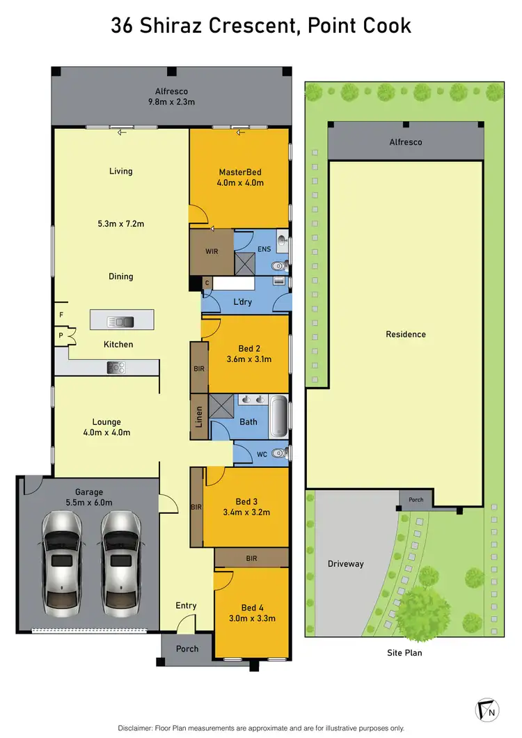 Floorplan of Homely house listing, 36 Shiraz Crescent, Point Cook VIC 3030