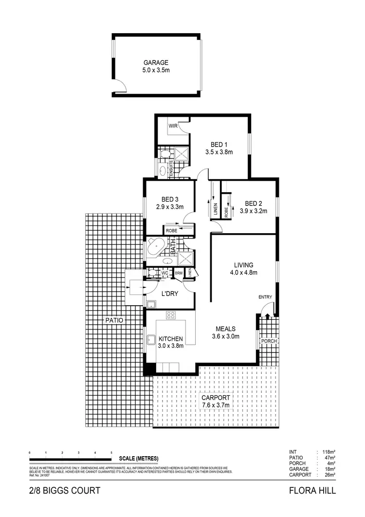 Floorplan of Homely townhouse listing, 2/8 Biggs Court, Flora Hill VIC 3550
