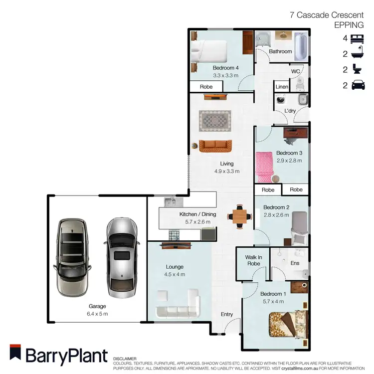 Floorplan of Homely house listing, 7 Cascade Crescent, Epping VIC 3076