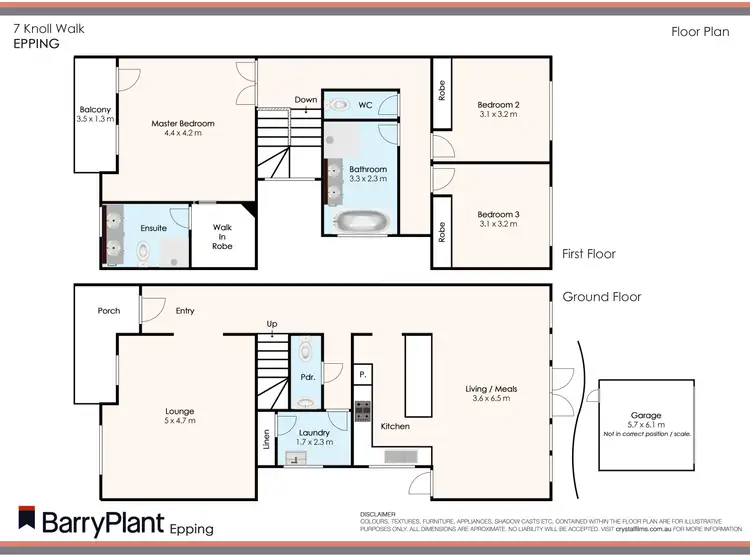 Floorplan of Homely house listing, 7 Knoll Walk, Epping VIC 3076