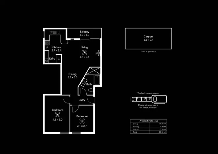 Floorplan of Homely apartment listing, 15 Amarina Court, Semaphore Park SA 5019