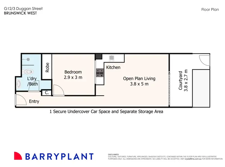 Floorplan of Homely apartment listing, 12/3 Duggan Street, Brunswick West VIC 3055