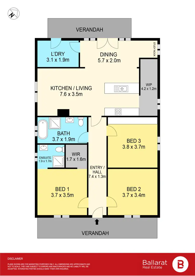 Floorplan of Homely house listing, 36 Peake Street, Golden Point VIC 3350