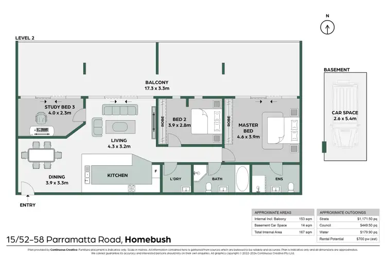 Floorplan of Homely apartment listing, 15/52-58 Parramatta Road, Homebush NSW 2140