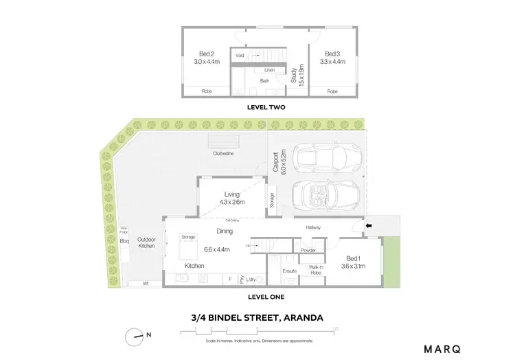 Floorplan of Homely townhouse listing, 3/4 Bindel Street, Aranda ACT 2614