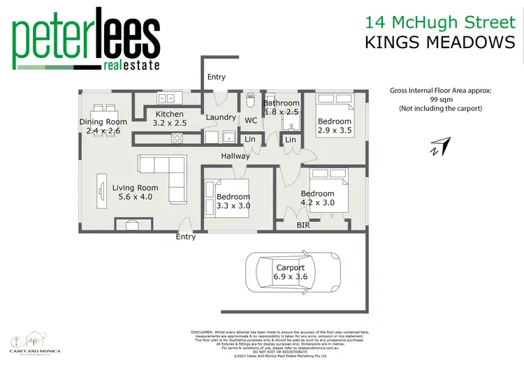 Floorplan of Homely house listing, 14 McHugh Street, Kings Meadows TAS 7249