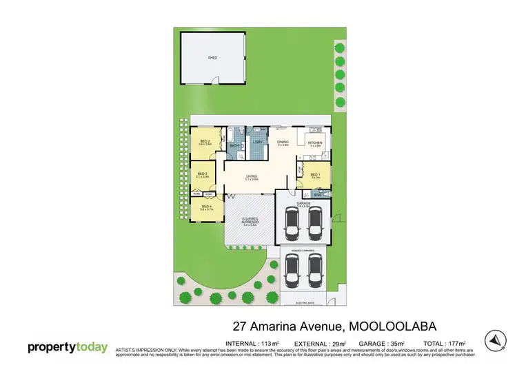 Floorplan of Homely house listing, 27 Amarina Avenue, Mooloolaba QLD 4557