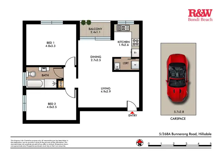 Floorplan of Homely apartment listing, 5/268A Bunnerong Road, Hillsdale NSW 2036