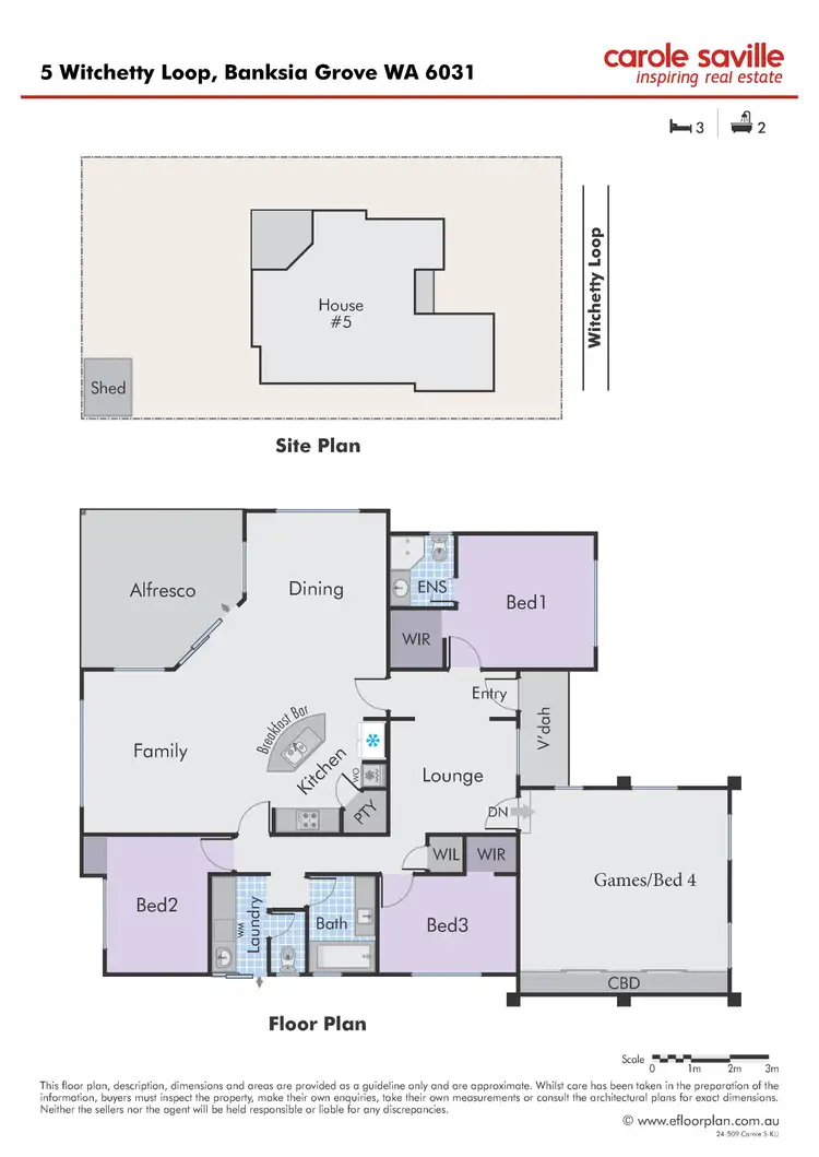 Floorplan of Homely house listing, 5 Witchetty Loop, Banksia Grove WA 6031