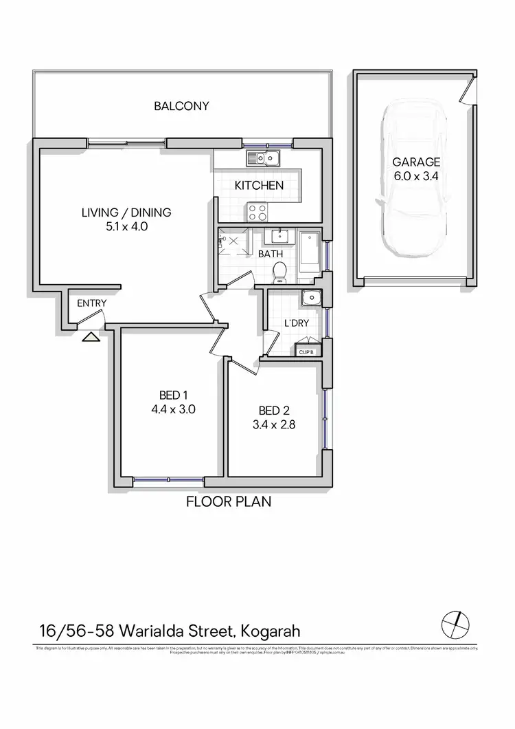 Floorplan of Homely apartment listing, 16/56 Warialda Street, Kogarah NSW 2217