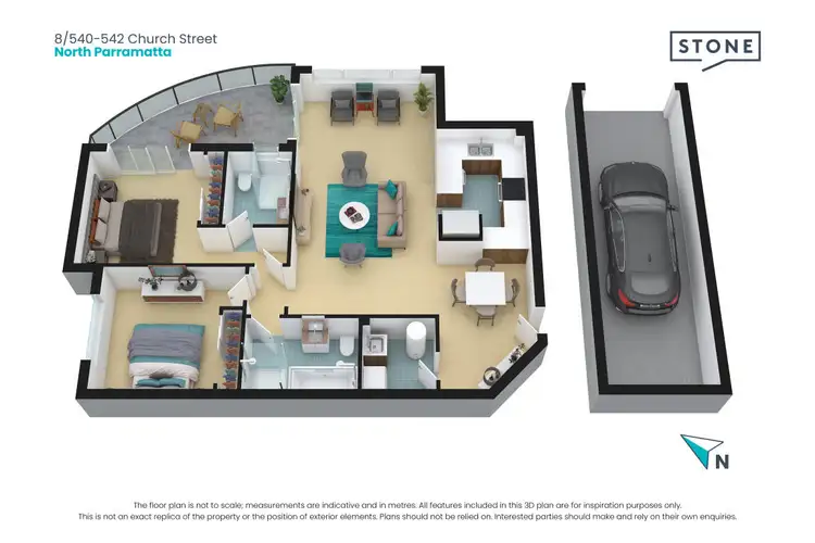 Floorplan of Homely apartment listing, 8/540-542 Church Street, North Parramatta NSW 2151