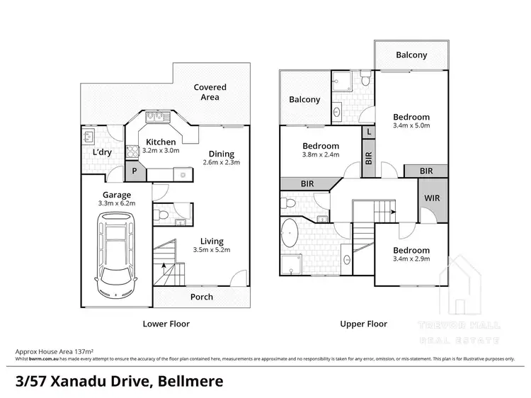 Floorplan of Homely townhouse listing, 3/57 Xanadu Drive, Bellmere QLD 4510