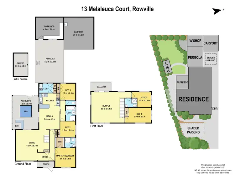 Floorplan of Homely house listing, 13 Melaleuca Court, Rowville VIC 3178