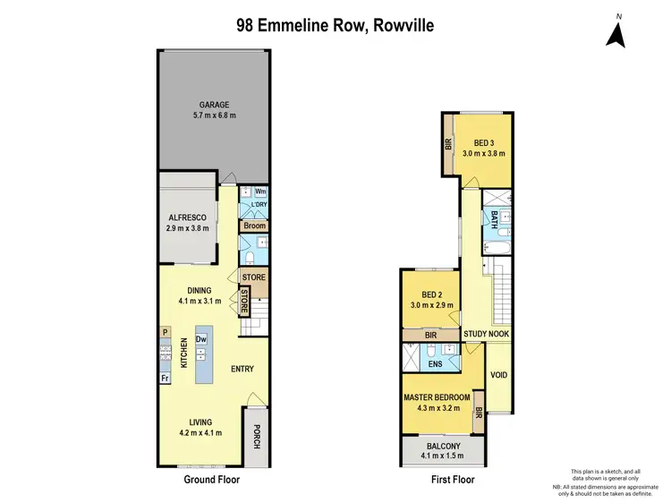 Floorplan of Homely townhouse listing, 98 Emmeline Row, Rowville VIC 3178