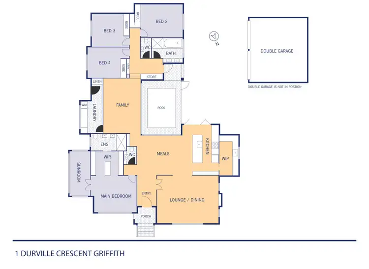 Floorplan of Homely house listing, 1 Durville Crescent, Griffith ACT 2603