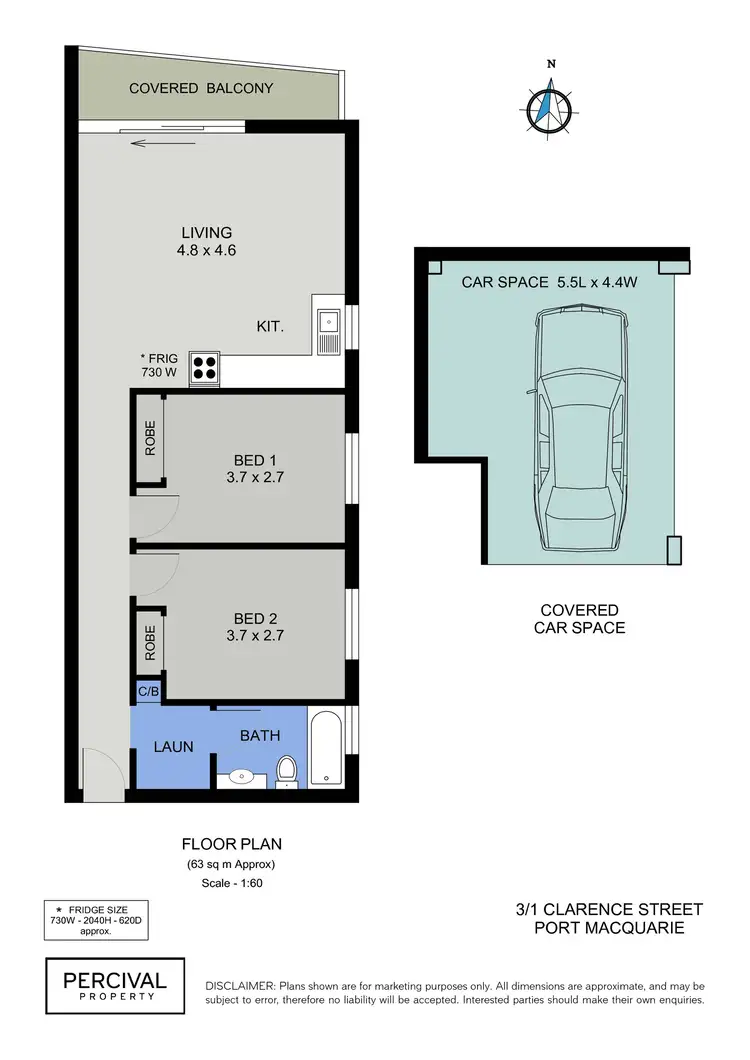 Floorplan of Homely unit listing, 3/1 Clarence Street, Port Macquarie NSW 2444