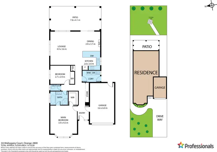 Floorplan of Homely unit listing, 3A Mahogany Court, Orange NSW 2800