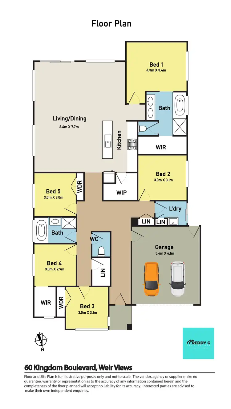 Floorplan of Homely house listing, 60 Kingdom Boulevard, Weir Views VIC 3338