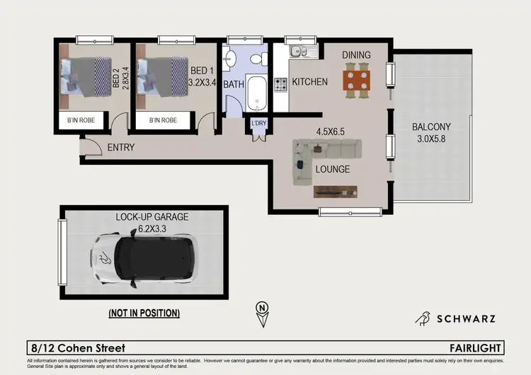 Floorplan of Homely apartment listing, 8/12 Cohen Street, Fairlight NSW 2094