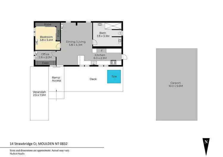 Floorplan of Homely house listing, 14 Strawbridge Crescent, Moulden NT 830