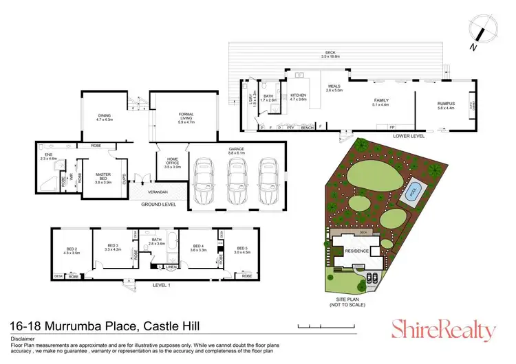 Floorplan of Homely house listing, 16 - 18 Murrumba Place, Castle Hill NSW 2154