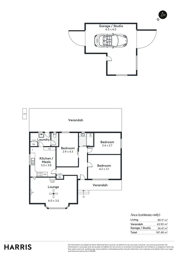 Floorplan of Homely house listing, 1 Gregory Street, Seaview Downs SA 5049