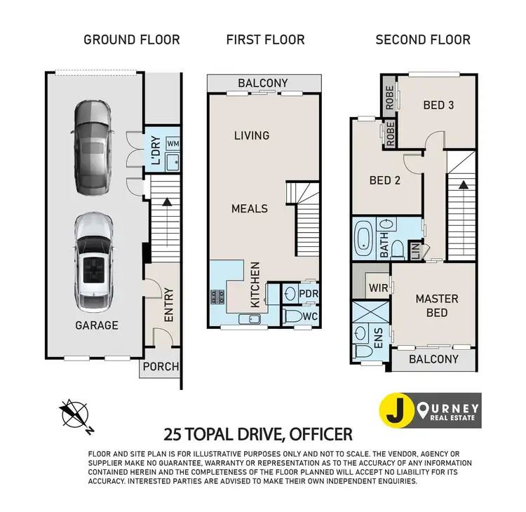 Floorplan of Homely townhouse listing, 25 Topal Drive, Officer VIC 3809