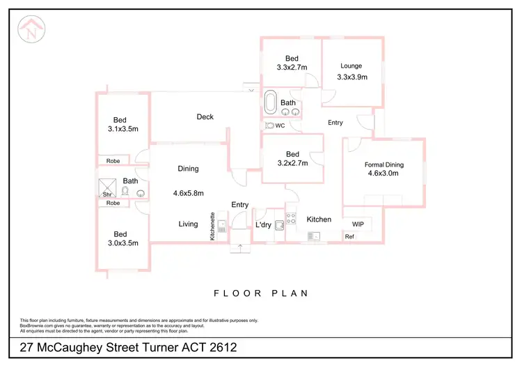 Floorplan of Homely house listing, 27 McCaughey Street, Turner ACT 2612