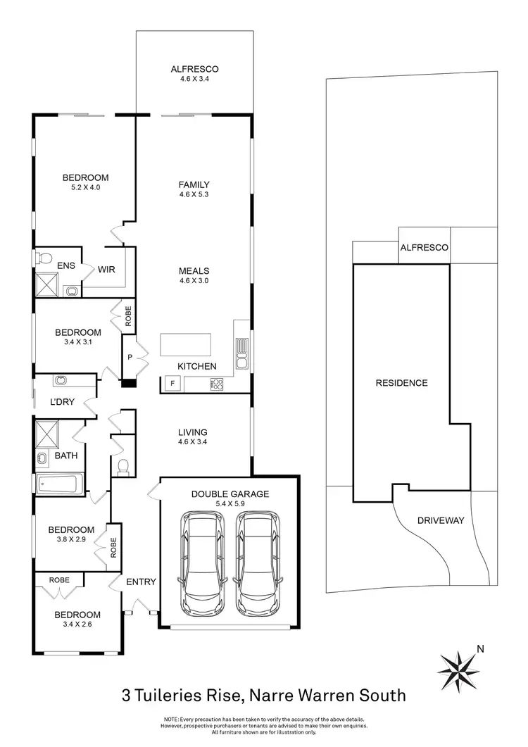 Floorplan of Homely house listing, 3 Tuileries Rise, Narre Warren South VIC 3805