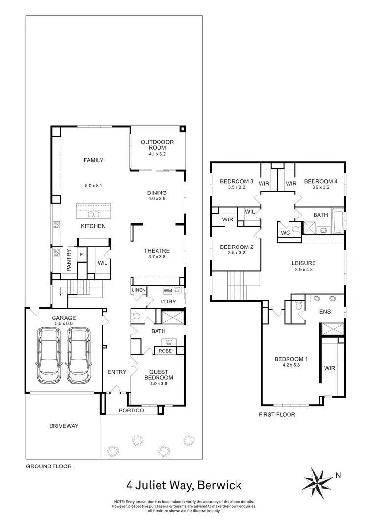 Floorplan of Homely house listing, 4 Juliet Way, Berwick VIC 3806