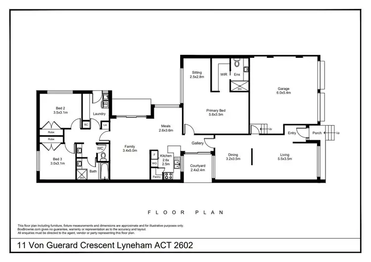 Floorplan of Homely house listing, 11 Von Guerard Crescent, Lyneham ACT 2602