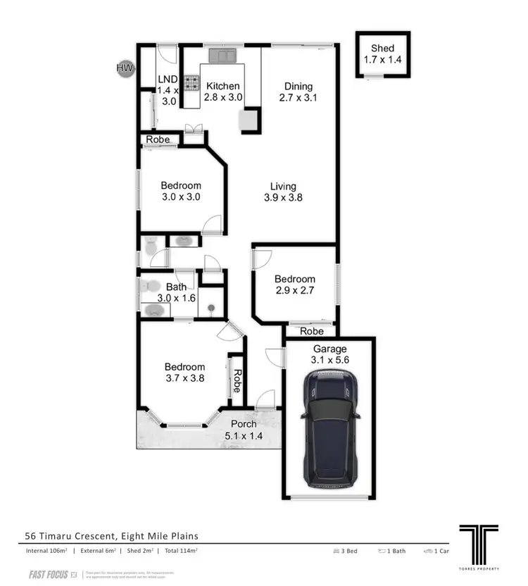 Floorplan of Homely house listing, 56 Timaru Crescent, Eight Mile Plains QLD 4113