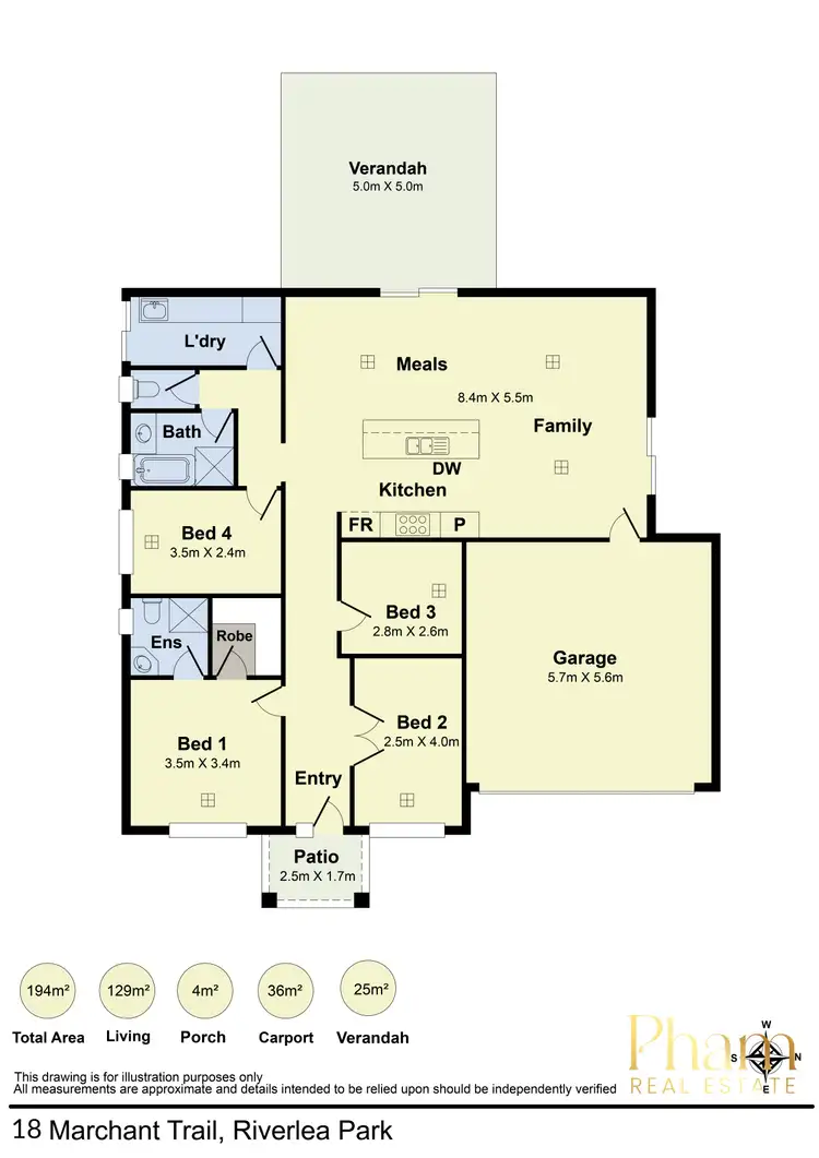 Floorplan of Homely house listing, 18 Marchant Trail, Riverlea Park SA 5120