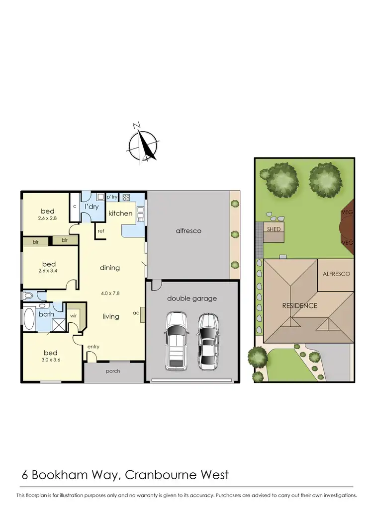 Floorplan of Homely house listing, 6 Bookham Way, Cranbourne West VIC 3977