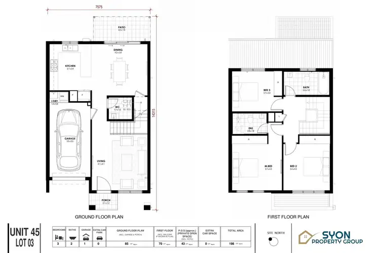 Floorplan of Homely townhouse listing, 7 Hissey Glade, Tallawong NSW 2762