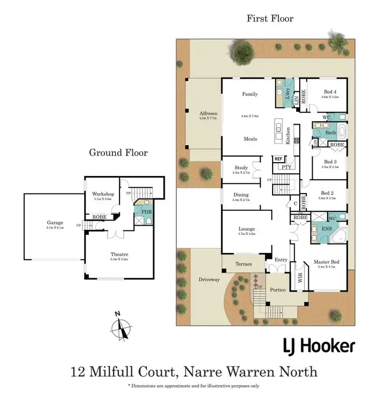 Floorplan of Homely house listing, 12 Milfull Court, Narre Warren North VIC 3804