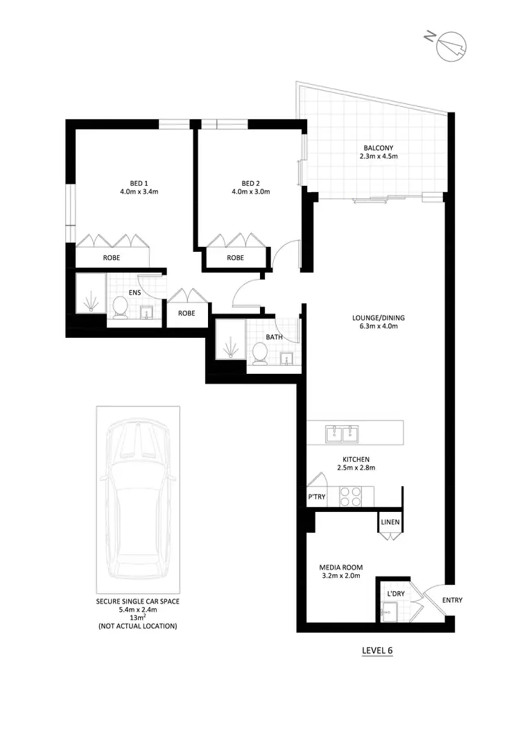 Floorplan of Homely apartment listing, 601/180 Livingstone Road, Marrickville NSW 2204