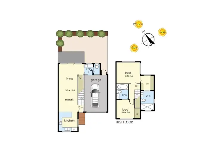 Floorplan of Homely townhouse listing, 2/23 Lewis Street, Frankston VIC 3199