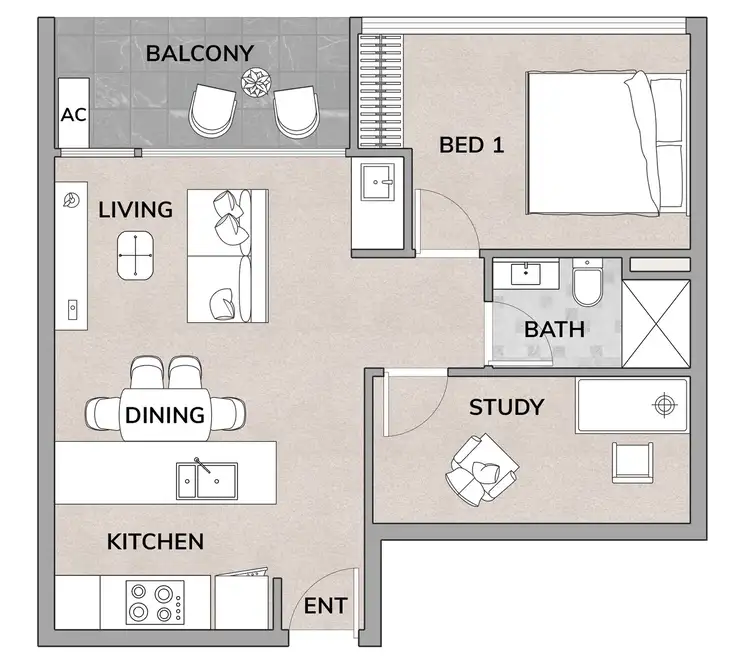 Floorplan of Homely apartment listing, 74/122 MacArthur Avenue, Turner ACT 2612