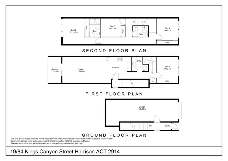 Floorplan of Homely townhouse listing, 19/84 Kings Canyon Street, Harrison ACT 2914